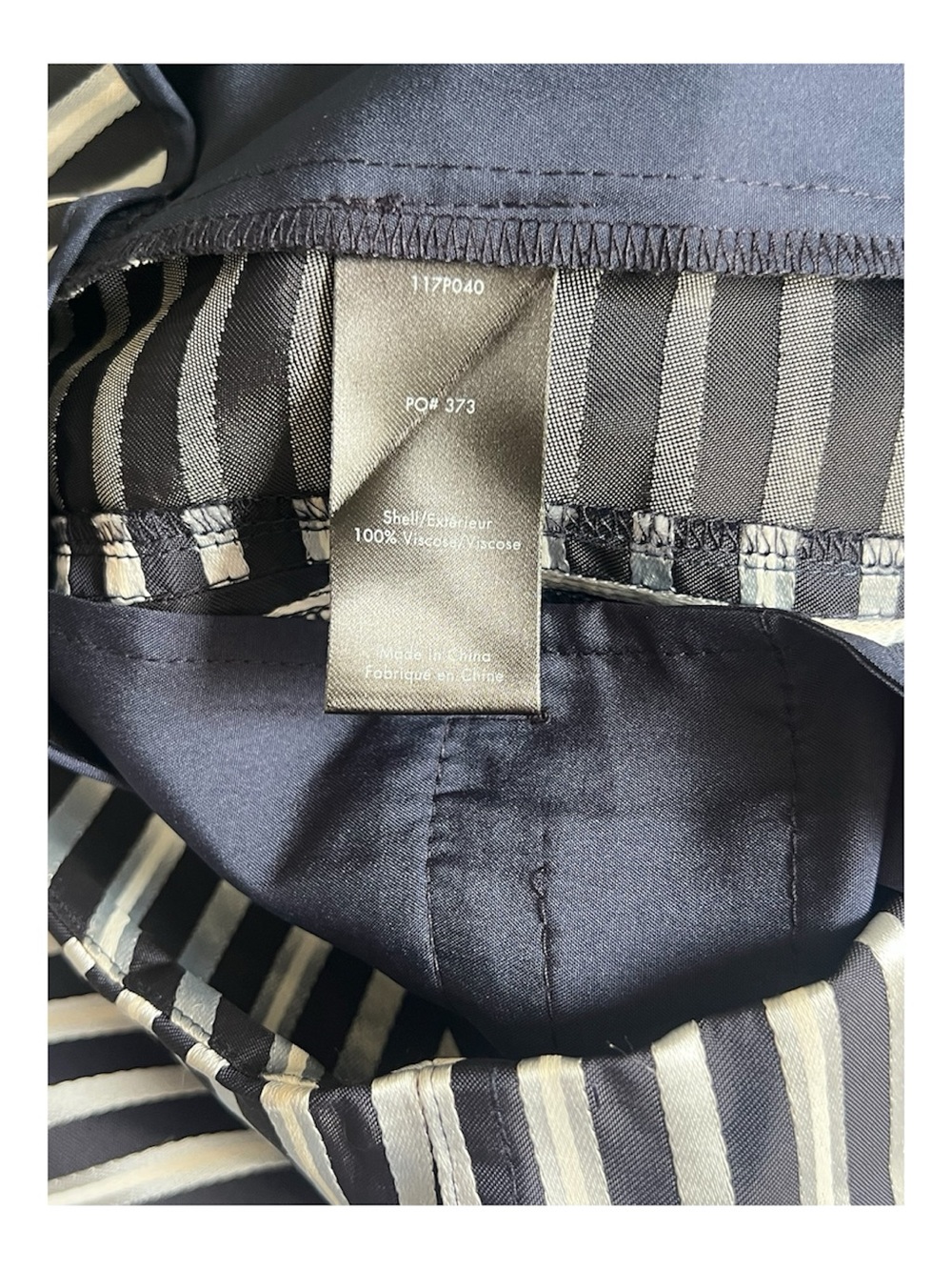 Elizabeth and James Striped Satin Wide Leg Trousers Size 2 - Picture 9 of 9